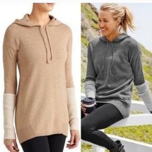 Athleta tan neutral nopa merino wool hoodie sweater